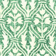 Green Flowers and Leaves Stamped Italian Print Paper ~ Rossi Italy
